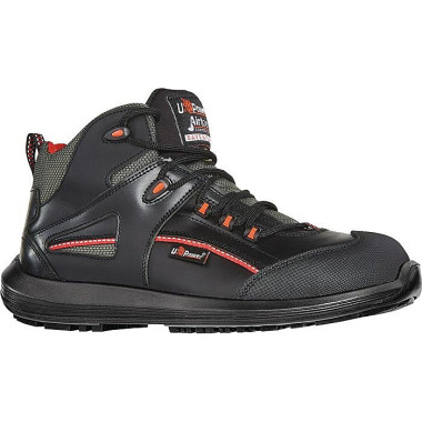 U - Power Sicherheitsstiefel Teak Gr.45 schwarz/rot Leder S3 SRC ESD EN20345 RR10304-45