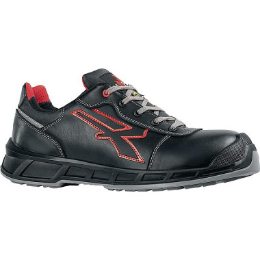 U - Power Sicherheitshalbschuh Billie Gr.40 W.11 schwarz/rot S3 CI SRC ESD EN20345 Leder U.POWER RK20094-40