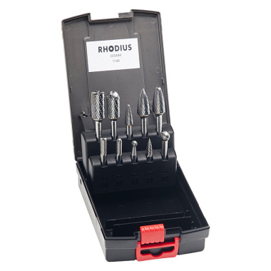 Rhodius Hartmetall-Frässtift Set HF SET 10 TOPline - 10-teilig 305484