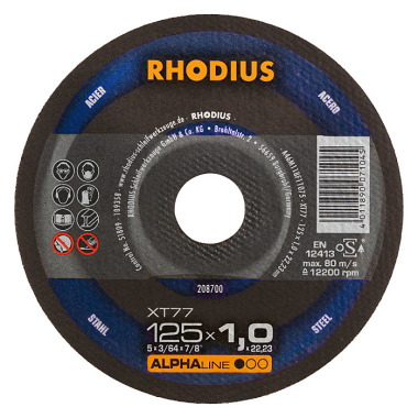 Rhodius Extradünne Trennscheibe XT77 ALPHAline, 150 x 1,5 x 22,23mm 208861