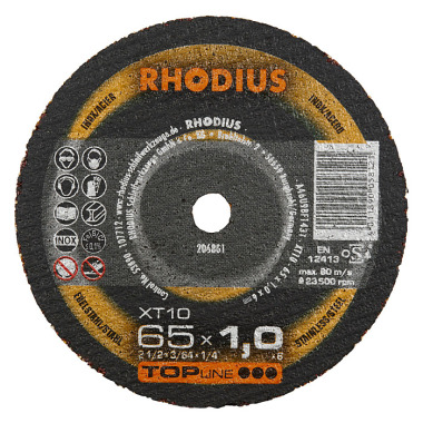 Rhodius Extradünne Mini Trennscheibe XT10 MINI TOPline, 75 x 1,0 x 6,00mm 209338