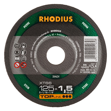 Rhodius Extradünne Trennscheibe XT66 TOPline, 230 x 1,9 x 22,23mm 204622