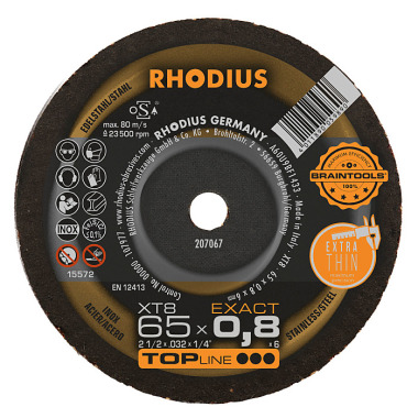 Rhodius Extradünne Mini Trennscheibe XT8 EXACT MINI TOPline, 65 x 0,8 x 6,00mm 207067