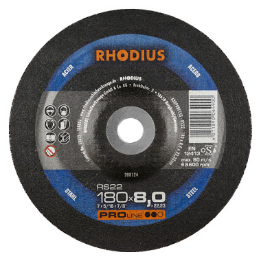 Rhodius Schruppscheibe RS22 PROline, 230 x 8,0 x 22,23mm 208617