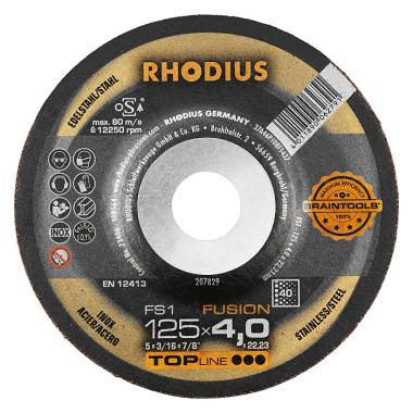 Rhodius Schruppscheibe FS1 FUSION TOPline, 115 x 4,0 x 22,23mm 207826