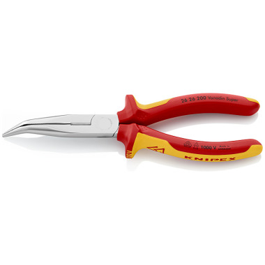 Knipex Flachrundzange mit Schneide (Storchschnabelzange) 26 26 200