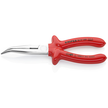 Knipex Flachrundzange mit Schneide (Storchschnabelzange) 26 27 200