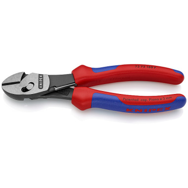 Knipex TwinForce® Hochleistungs-Seitenschneider mit Öffnungsfeder 73 72 180 F