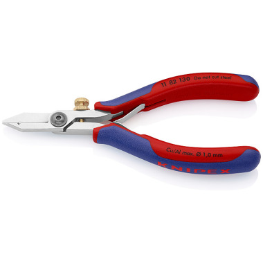 Knipex Elektronik-Abisolierschere 140 mm mit Mehrkomponenten-Hüllen poliert 11 82 130