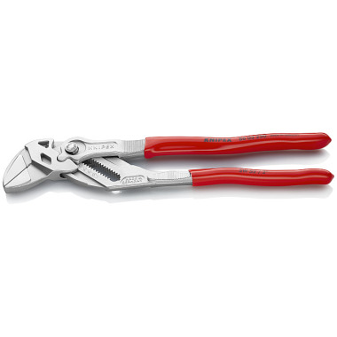 Knipex Zangenschlüssel Zange und Schraubenschlüssel in einem Werkzeug 250 mm verchromt mit Kunststoff überzogen 86 03 250