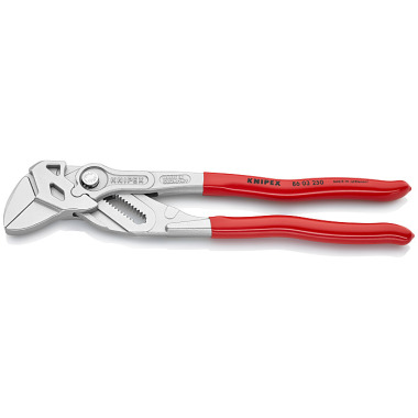 Knipex Zangenschlüssel Zange und Schraubenschlüssel in einem Werkzeug 250 mm verchromt mit Kunststoff überzogen 86 03 250 SB