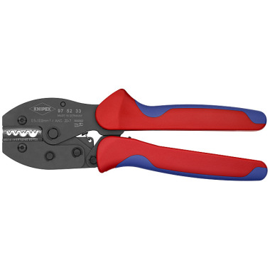 Knipex PreciForce® Crimpzange 220 mm brüniert mit Mehrkomponenten-Hüllen 97 52 33