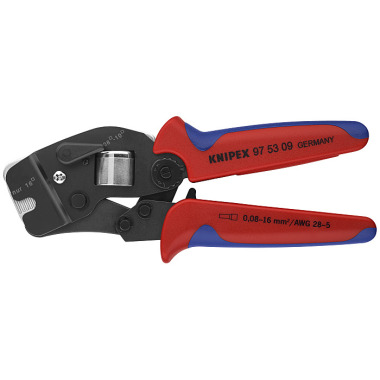 Knipex Selbsteinstellende Crimpzange für Aderendhülsen mit Fronteinführung 190 mm 97 53 09 SB