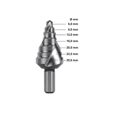 Ruko Stufenbohrer HSS SP Gr. 11, 6,0-25,0 mm 101095