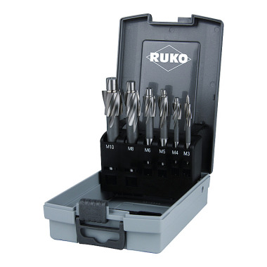 Ruko Flachsenkersatz DIN 373 M3-M10 mittel f.DL HSS Blank Z.3 Ku.-Kass.RUKO 102451RO