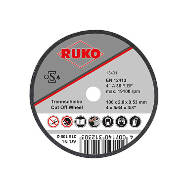 Ruko Trennscheiben für Druckluft-Winkelschleifer Ø 4” 216108-2