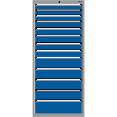 LOKOMA SCHUBLADENSCHRANK RS 717,1625h 3x75,5x100,4x150 u.1x200 BH-VA 00.02.1582