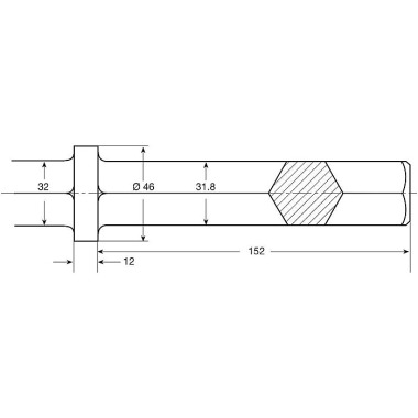 Rennsteig Spitzmeißel für Drucklufthämmer 32 x 152 mm, 400 mm 244 40001