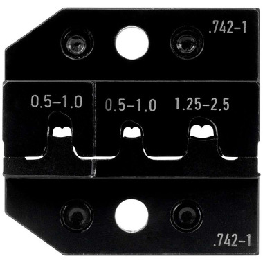 Rennsteig Crimpeinsatz für Flachstecker und linke Fahnenstecker 0,5 - 2,5 mm² 624 742-1 3 0