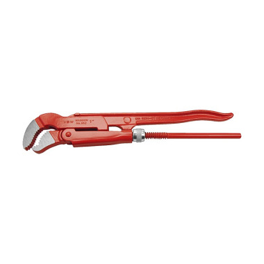 VBW S-Maul-Rohrzange rot lackiert poliert ½" 12,7mm 952 005