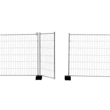 Schake Bauzaun-Türelement Typ Standard Maße: 1,20 x 1,20m mit umlaufenden Rohrrahmen 3B1212