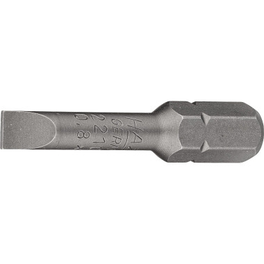 HAZET Bit - Sechskant massiv 8 (5/16 Zoll) - Schlitz Profil - 0.8 x 5.5 mm 2210-8