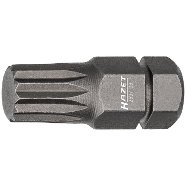 HAZET Bit - Sechskant massiv 8 (5/16 Zoll) - Innen Vielzahn Profil XZN - M8 mm 2597-03