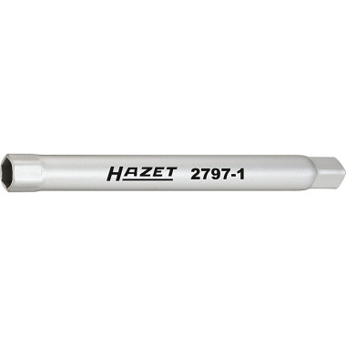 HAZET Stoßfänger-Rohr-Steckschlüssel - Vierkant hohl 6,3 mm (1/4 Zoll) - Außen-Sechskant Profil - 10 mm 2797-1