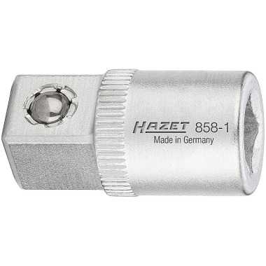 HAZET Adapter - Vierkant hohl 6,3 mm (1/4 Zoll) - Vierkant massiv 10 mm (3/8 Zoll) 858-1