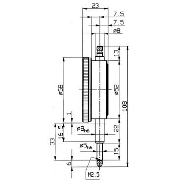 Käfer M 10 a  - Messuhr 0,1mm  10062