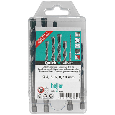 Heller Tools QuickBit AllMat Universalbohrer Satz Ø 4/5/6/8/10 mm 26284