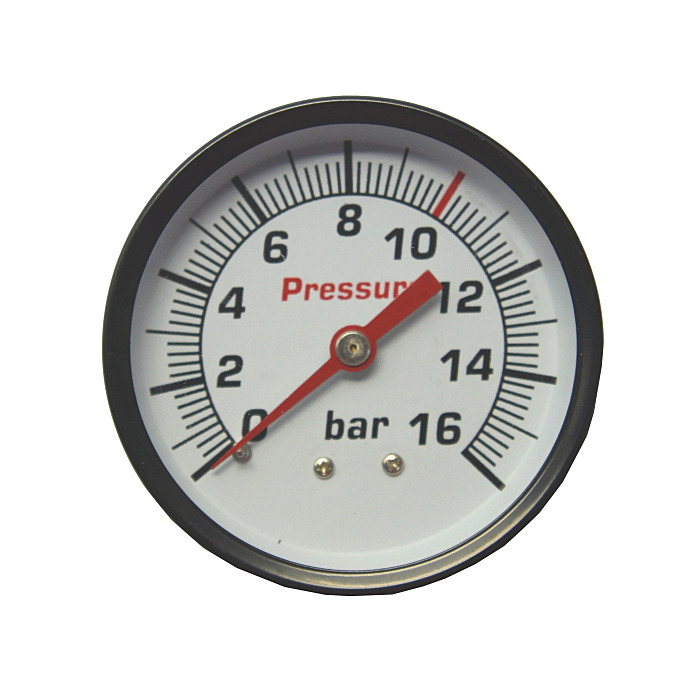 Aerotec Manometer 16 bar 60mm 1/4 Zoll Außengewinde Pressure mit