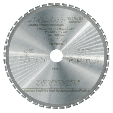 Jepson Power Drytech® HM-Sägeblatt ø 230 mm / 60Z für Aluminium 72123060