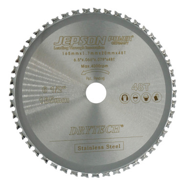 Jepson Power Drytech® HM-Sägeblatt INOX für Akkumaschinen ø 165 mm / 48Z für Inox 72116548I