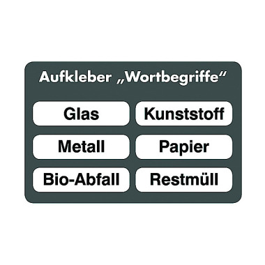 Stumpf Metall Zubehör: Aufkleber Wortbegriffe, 6 Stück 5408880