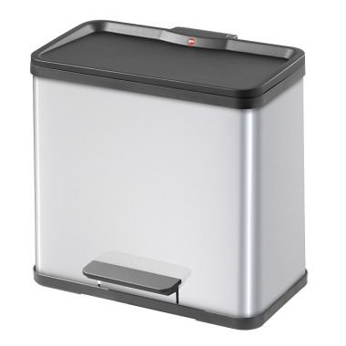 Hailo Tret-Abfalltrenner Hailo öko duo 30 Stahlbl silber 19 Liter+11 Liter 0630-122