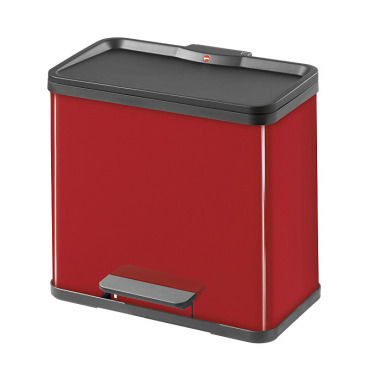 Hailo Tret-Abfalltrenner Hailo öko duo 30 Stahlbl rot 19 Liter+11 Liter 0630-719