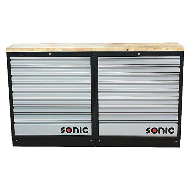 Sonic MSS 1690mm Schrankwand mit Holz-Arbeitsplatte 4731404