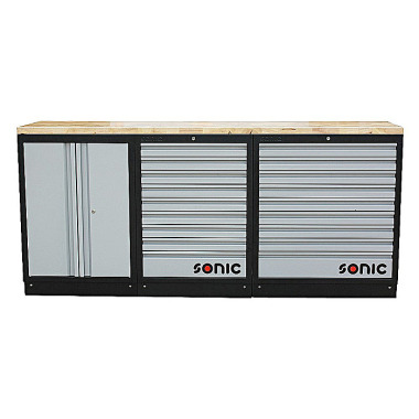 Sonic MSS 2193mm Schrankwand mit Holz-Arbeitsplatte 4731507