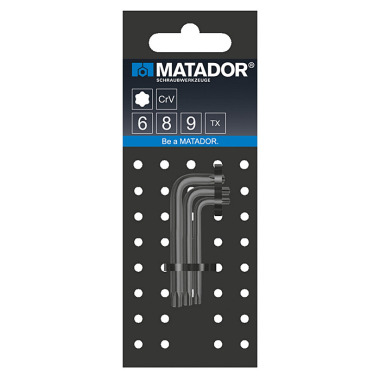 MATADOR Satz Winkelschraubendreher TORX Minis T6/T8/T9 0443 9030