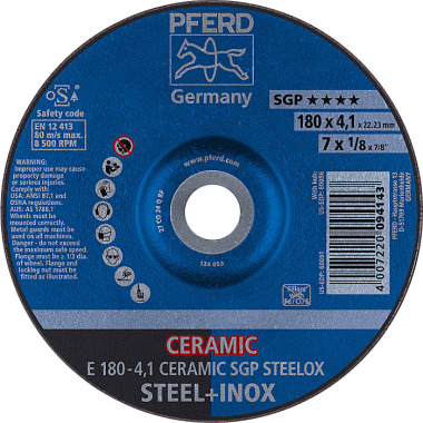 PFERD Schruppscheibe E 180-4,1 CERAMIC SGP STEELOX 62100180