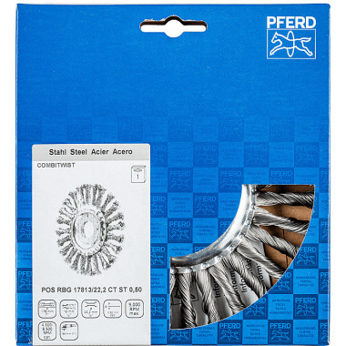 PFERD Rundbürste, gezopft POS RBG 17813/22,2 CT ST 0,50 43304011