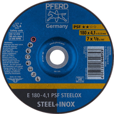 PFERD Schruppscheibe E 180-4,1 PSF STEELOX 62017950