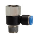 Riegler L-Steckverschraubung »Blaue Serie«, drehbar, Rc/R 3/8 i./a., Ø6mm 109463