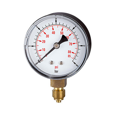 Riegler Standardmano »pressure line« G 1/8 unten, 0-10,0 bar/145 psi, Ø40 115016