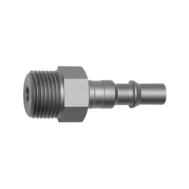 Riegler Nippel für Kupplungen NW 6, ISO 6150 C, Stahl, NPT 1/4 AG 141642