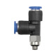 Riegler T-Steckverschraubung »Blaue Serie« mini, L-Form, drehbar, M3 148851