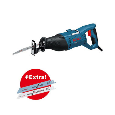 Bosch Professional Set: Säbelsäge GSA 1100 + 20-tlg. Sägeblatt-Set im Handwerkerkoffer 0615990EC2