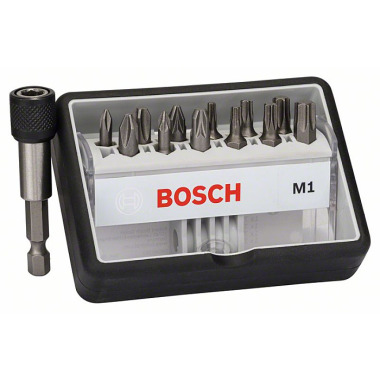 Bosch Schrauberbit-Set Robust Line M Extra-Hart, 12 + 1-teilig, 25 mm, PH, PZ, Torx 2607002563