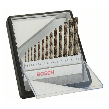 Bosch Metallbohrer-Set Robust Line HSS-Co, DIN 135, 135°, 13-teilig, 1,5 - 6,5 2607019926